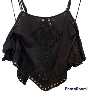 Free People Size Small Off the Shoulder, Open Back Top